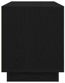 fekete tölgy TV-szekrény LED-világítással 100x41x50 cm