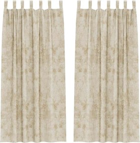 vidaXL Bársonyfüggönyök függönyökkel 2 pcs Krém 245 x 140 cm Bársony