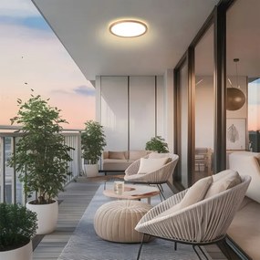 Brilagi - ULTRA SLIM fürdőszobai mennyezeti LED lámpa, 12W, 230V, átm. 22,5 cm, rózsaarany, IP54