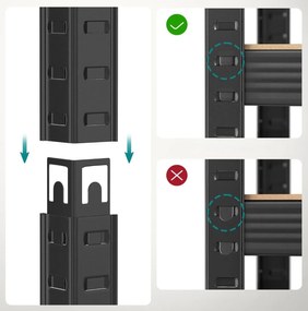 Fém polcos állvány TAYLOR 5 polc 150x75 cm