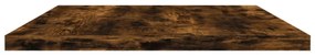 4 db füstös tölgy színű szerelt fa fali polc 60 x 30 x 1,5 cm