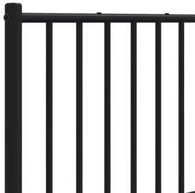 fekete fém fejtámla 120 cm