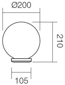 Redo 9761 - SFERA 20 cm fehér IP44 pótszínház