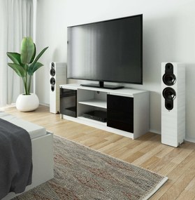 TV asztal Dariel  (fehér + fényes fekete). 1069770