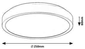 Rabalux 71252 - LED Fürdőszobai mennyezeti lámpa SAMIRA LED/18W/230V IP44 fekete