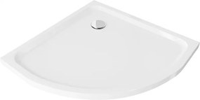 Mexen Flat félkör alakú slim zuhanytálca 70 x 70 cm, fehér, króm szifon - 41107070