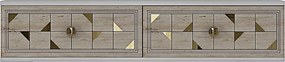Moka 120 - White, Travertine, Gold