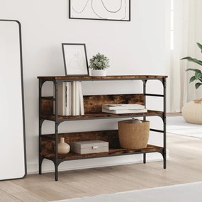 füstös tölgy színű szerelt fa tálalóasztal 100x32x75 cm