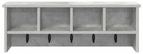 Fali Kabáthorog polcokkal Beton szürke 75 x 16 x 26 cm Faanyag
