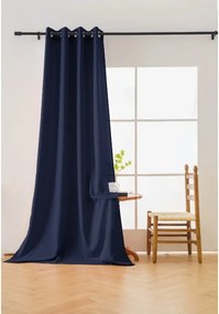 Sötétkék OXFORD függöny 140x250 cm Felfüggesztés: Hullámos sínszalag