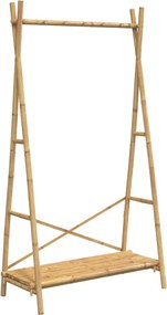 vidaXL bambusz ruhaállvány polccal 102 x 50 x 190 cm