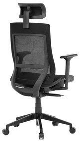 Fekete Hálós Irodai Szék, Szinkron Mechanikával. KA-W002 BK