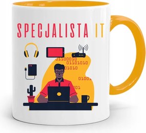 Sárga Bögre Informatika Programozó Informatikai Szakember fényképes nyomtatással