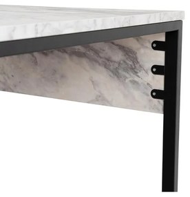 Íróasztal Twin Study Desk - Freesia Marble, Fekete