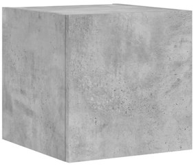 betonszürke falra szerelhető TV-szekrény LED-del 30,5x35x30 cm