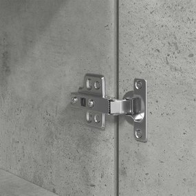 betonszürke szerelt fa magasszekrény 70 x 35 x 180