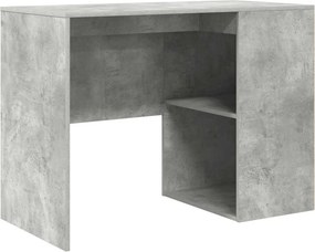 vidaXL Asztal polcokkal Beton Szürke 102 x 50 x 75 cm Faanyag