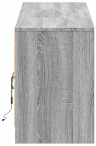 szürke sonoma színű szerelt fa LED-es TV-szekrény 180x34x50 cm
