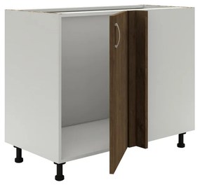 Benita 1 ajtós Alsó konyhaszekrény Bronz Tölgy-Fehér 98x50x80 cm N