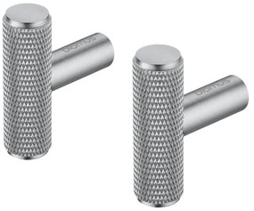 Matt ezüstszínű fali fém akasztó szett 2 db-os Rof – Blomus