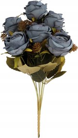 Csokor 9 Rózsa 40 CM Kék Színű Művirág Rózsa Élő