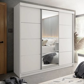 TOP B-23 Tolóajtós Szekrény 250cm, Fehér