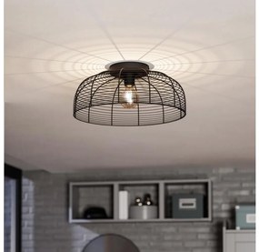 Eglo 43896 - Mennyezeti lámpa RINROE 1xE27/40W/230V fekete