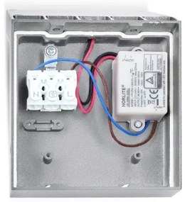 Brilagi - RIANO LED kültéri fali lámpa, 8W/230V, ezüst, IP65