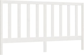 vidaXL fehér tömör fenyőfa ágyfejtámla 206 x 4 x 100 cm