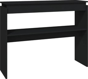 vidaXL fekete szerelt fa tálalóasztal 102 x 30 x 80 cm