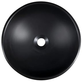 Sapho - PRIORI pult fölé helyezhető mosdó, átmérő 41 cm, fekete/fehér