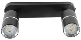 Spotlámpa BAMBOO 2xGU10/10W/230V fekete