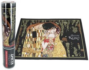 Szövött jellegű tányéralátét 29,5x40cm,polyester,Klimt:The Kiss