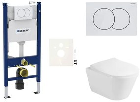Fali WC szett Geberit előtétfalas szereléshez + Glacera Ava WC SIKOGESAVAD01