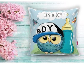 Gyerek párnahuzat 43x43 cm Boy Owl – Mila Home