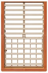 Ágykeret tárolóval Viaszbarna 120 x 200 cm Tömör fa