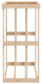 tömör fenyőfa kültéri rönktároló 108 x 52 x 106 cm