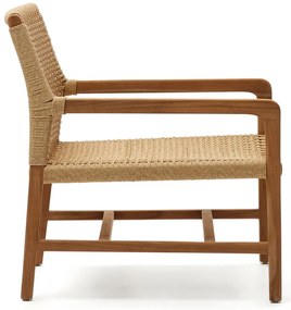 Natúr színű tömörfa kerti fotel Sabolla – Kave Home