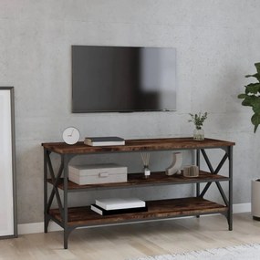 Füstös tölgyszínű szerelt fa tv-szekrény 100x40x50 cm