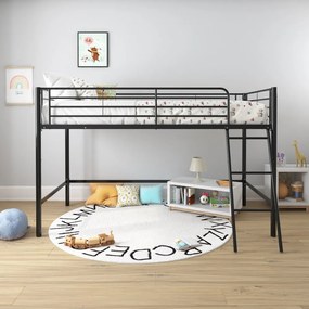 Fekete magasított gyerekágy 90x200 cm Jodie – Støraa