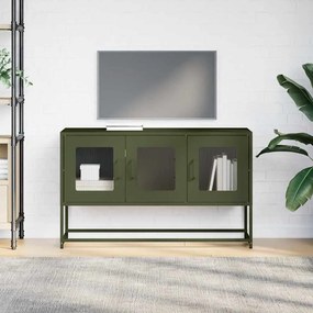 olívazöld hidegen hengerelt acél TV-szekrény 100,5x39x60,5 cm