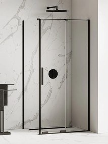 New Trendy Smart Black zuhanykabin 120x110 cm négyszögletes fekete félmatt/átlátszó üveg EXK-4137