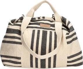 Fekete-fehér nagy strandtáska „Sea Star”