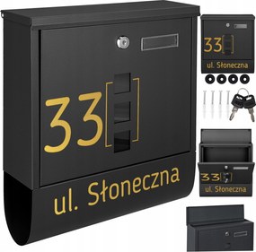 Fekete Postaláda Újságlista Arany Minta