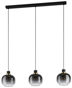 Eglo 99617 - Csillár zsinóron OILELLA 3xE27/40W/230V szürke