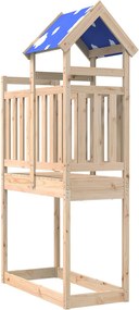 vidaXL Játék Torny Barna 52,5 x 110,5 x 215 cm Tömör fenyőfa