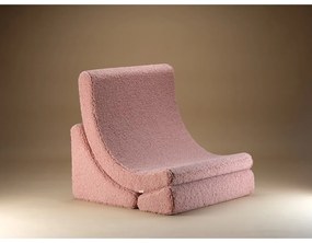 Rózsaszín buklé gyerek fotel Moon – Wigiwama