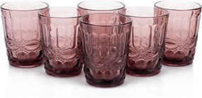 Vizespohár készlet, 6db, 240 ml, rózsaszín, FREGATA TYP 2