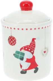 Kerámia doza fedéllel Karácsonyi manó