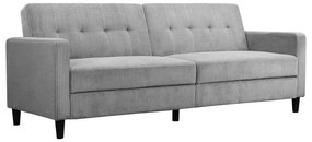 Világosszürke kordbársony kinyitható kanapé 82 cm Hartford – Støraa